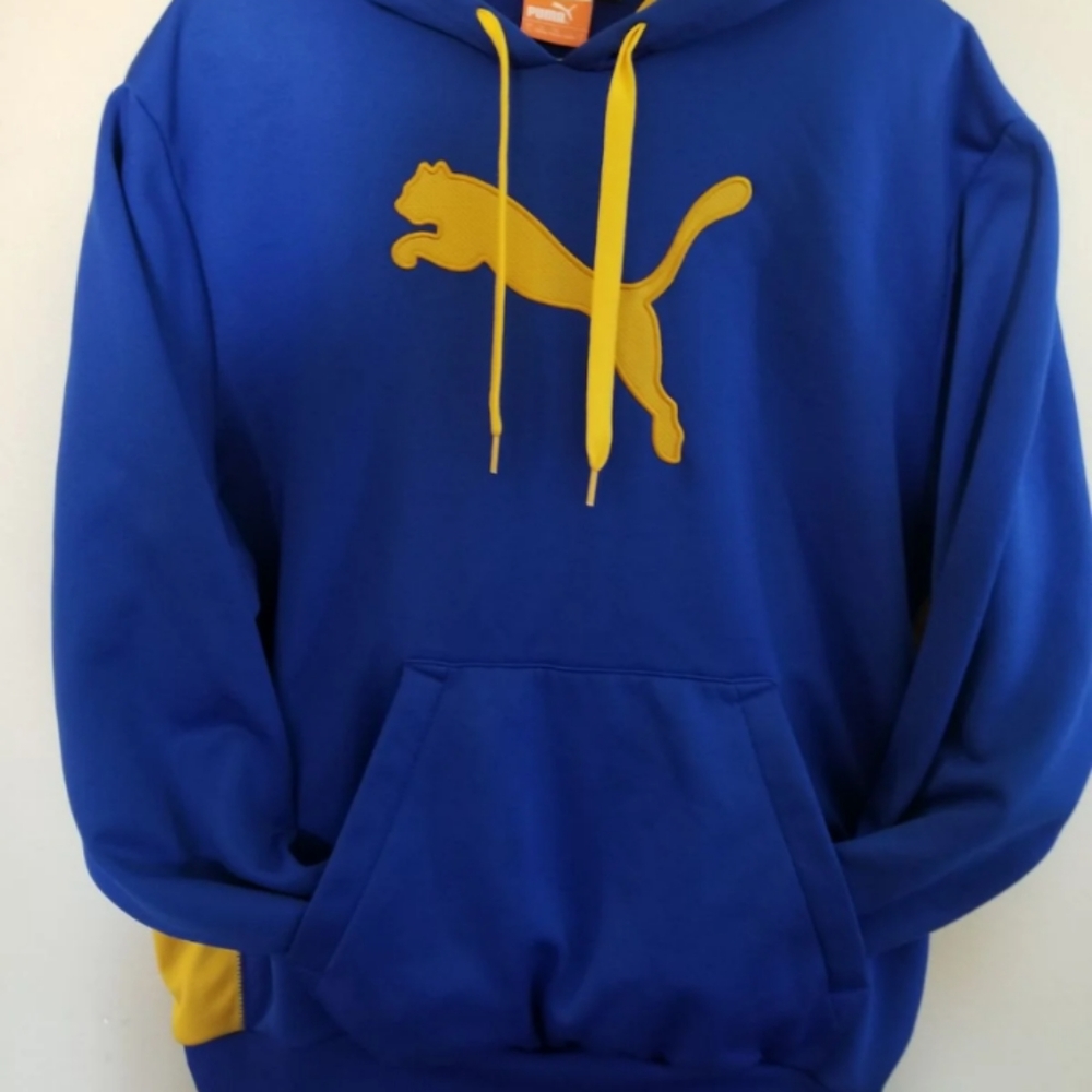 Puma Large Blue & Yellow Hoodie